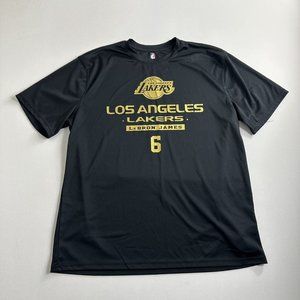 NBA LA Lakers LeBron James‎ Black T-shirt Men's Size XL 23 King James Active